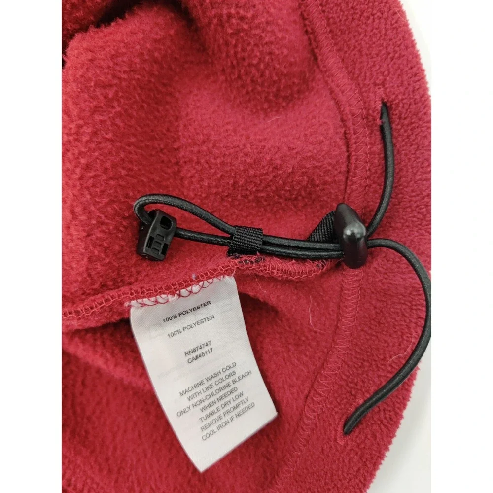 Bass Pro Shops Mens Full Zip Fleece Jacket Burgundy Red‎ Small